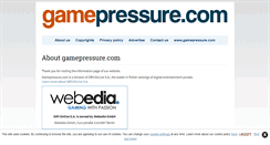 Desktop Screenshot of info.gamepressure.com