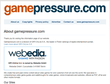 Tablet Screenshot of info.gamepressure.com